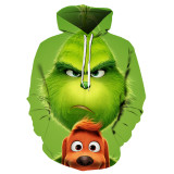 3D Cartoon Animation Print Long Sleeve Hooded Neck Men's Sweatshirt Hoodies