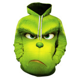 3D Cartoon Animation Print Long Sleeve Hooded Neck Men's Sweatshirt Hoodies