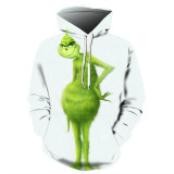3D Cartoon Animation Print Long Sleeve Hooded Neck Men's Sweatshirt Hoodies