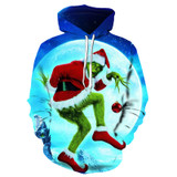 3D Cartoon Animation Print Long Sleeve Hooded Neck Men's Sweatshirt Hoodies