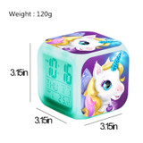 Unicorn Design  Changing Light Night LED Digital Small Alarm Clock