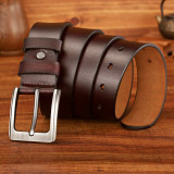 Casual Genuine Leather Luxury Strap Pin Buckle Male Belts