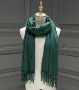 Winter Solid Color Cashmere Women Long 175cm Scarves Scarf