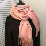 Winter Solid Color Cashmere Women Long 175cm Scarves Scarf