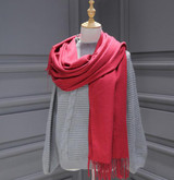 Winter Solid Color Cashmere Women Long 175cm Scarves Scarf