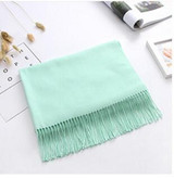 Winter Solid Color Cashmere Women Long 175cm Scarves Scarf