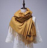 Winter Solid Color Cashmere Women Long 175cm Scarves Scarf