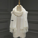 Winter Solid Color Cashmere Women Long 175cm Scarves Scarf