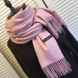 Winter Solid Color Cashmere Women Long 175cm Scarves Scarf