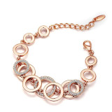 Rhinestones Paved Double Layer Round Bracelet & Bangles For Women