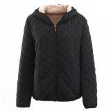 Winter Long Sleeve Stand Collar Women Loose Parkas Jackets Coat