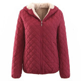Winter Long Sleeve Stand Collar Women Loose Parkas Jackets Coat