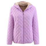 Winter Long Sleeve Stand Collar Women Loose Parkas Jackets Coat