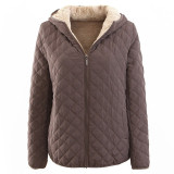 Winter Long Sleeve Stand Collar Women Loose Parkas Jackets Coat