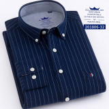 Casual Striped Long Sleeve Turn-down Collar Single Breasted Men Shirts