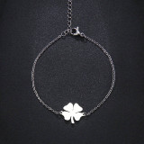 Clover Shape Stainless Steel Women Jewelry Sets Necklace/Earrings/Bracelets