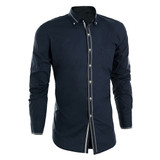 Casual Long Sleeve Turn-down Collar Single Breasted Men Party Shirts