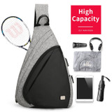 USB Recharging Chest Sling Bag Multi-Functional Bag