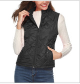 Winter Sleeveless Stand Collar Cotton Female Pocket Warm Waistcoat