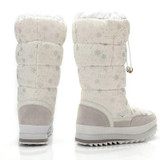 Winter Warm Nylon Round Toe Zipper Women Snow Knee-Length Boots Shoes