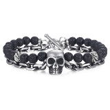 Tiger Eye Stone Men's Beaded Bracelet