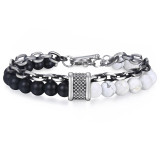 Tiger Eye Stone Men's Beaded Bracelet