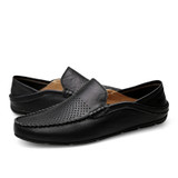 Casual Men Moccasins Shoes Genuine Leather Flat Loafers