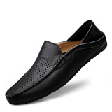 Casual Men Moccasins Shoes Genuine Leather Flat Loafers