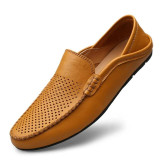 Casual Men Moccasins Shoes Genuine Leather Flat Loafers