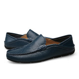 Casual Men Moccasins Shoes Genuine Leather Flat Loafers