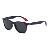Classic Square Polarized Rivet Mirror Sunglasses