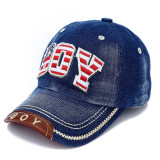 Casual Hip Hop Letter Denim Baseball Cap