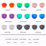 Luxury Retro Vintage Mirror Women's Round Sunglasses