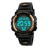 LED Digital Display Multi Functional Waterproof Kids Wristwatch