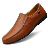 Genuine Leather Men's Casual Loafers Moccasins Shoes