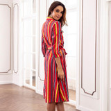 Women's Color Striped Print Dress