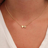 Tiny Gold Initial Letter Name Necklace for Women