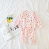 Girls Cotton Plaid Strawberry Night-track