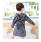 Boy Hooded Long Sleeve Flannel Pajamas