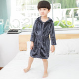 Boy Hooded Long Sleeve Flannel Pajamas