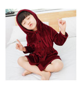 Boy Hooded Long Sleeve Flannel Pajamas