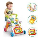 Baby Multifunctional Cartoon Trolley Walker With Music Sound