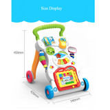 Baby Multifunctional Cartoon Trolley Walker With Music Sound