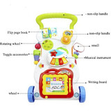 Baby Multifunctional Cartoon Trolley Walker With Music Sound