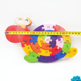 Snail Shape Alphabet & Number Wooden 26 Blocks for Kids
