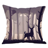 ISHOWTIENDA Pillow Case Nordic Deer Animal Heart