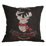 ISHOWTIENDA Pillow Case Nordic Deer Animal Heart