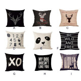 ISHOWTIENDA Pillow Case Nordic Deer Animal Heart