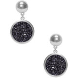 Crystal Medallion Drop Earring