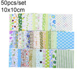 50pcs Assorted Floral Printed Cotton Cloth Sewing Quilting Fabric for Patchwork Needlework DIY Handmade Material 10X10cm Square